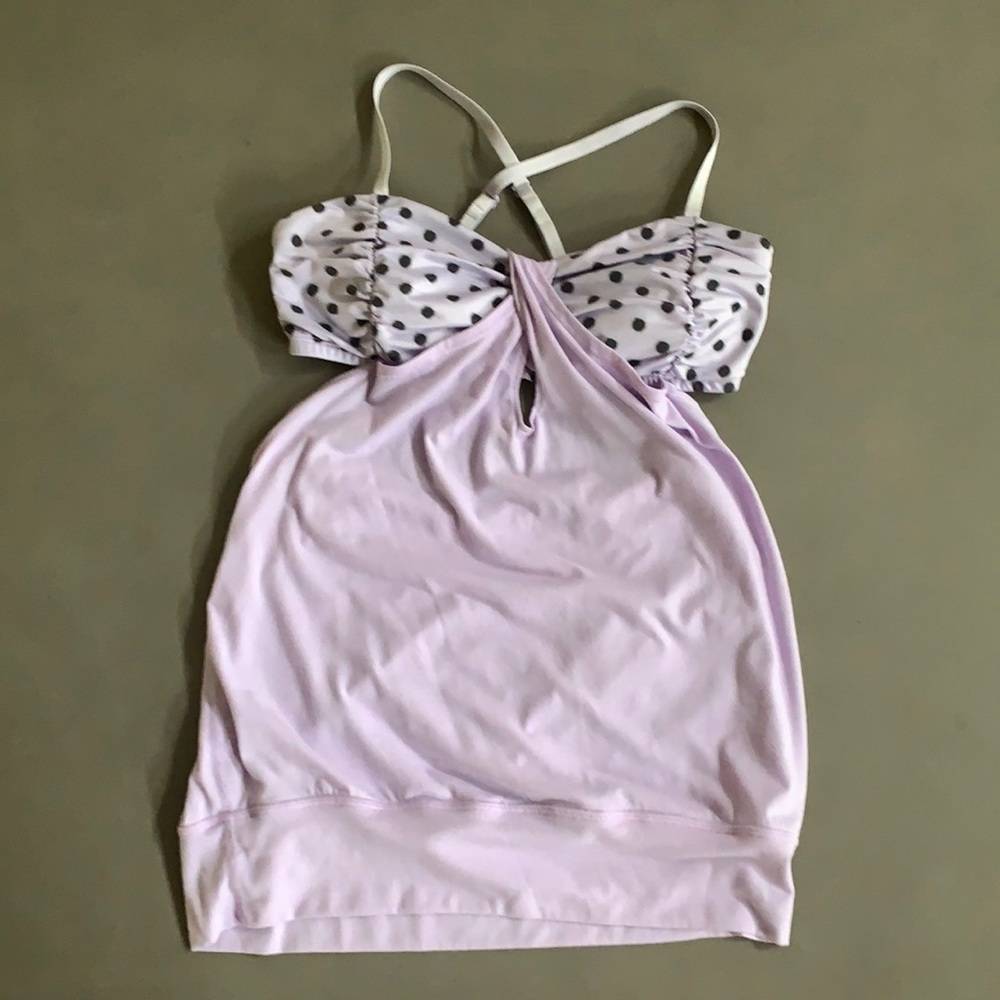 lululemon Hot but Not lavender tank, built in bra